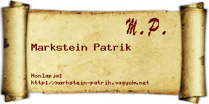 Markstein Patrik névjegykártya